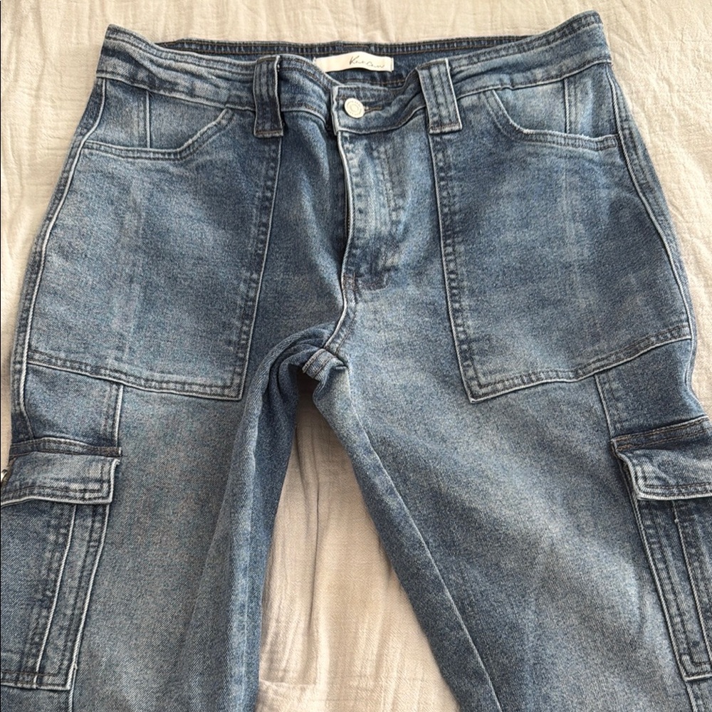 Kancan Women’s Denim Cargo Pants